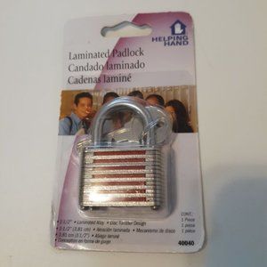 Laminated padlock w 2 keys included.